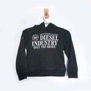 Diesel Only the Brave Children Black Hoodie Sweater - Size 10